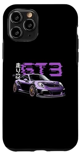 Hülle für iPhone 11 Pro Lila GT3 RS Tokyo Glitch Retro JDM Japanische Kunst Auto Tuning von TurboForge Co. - JDM Japanese Car Art