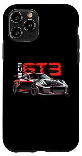 Hülle für iPhone 11 Pro Rotes GT3 RS Tokyo Glitch Retro JDM Japanisches Kunstauto Tuning von TurboForge Co. - JDM Japanese Car Art