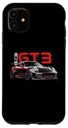 Hülle für iPhone 11 Rotes GT3 RS Tokyo Glitch Retro JDM Japanisches Kunstauto Tuning von TurboForge Co. - JDM Japanese Car Art