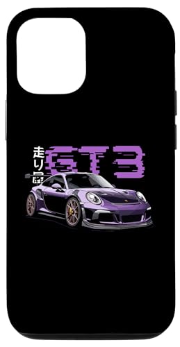 Hülle für iPhone 12/12 Pro Lila GT3 RS Tokyo Glitch Retro JDM Japanische Kunst Auto Tuning von TurboForge Co. - JDM Japanese Car Art