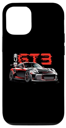 Hülle für iPhone 12/12 Pro Rotes GT3 RS Tokyo Glitch Retro JDM Japanisches Kunstauto Tuning von TurboForge Co. - JDM Japanese Car Art