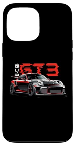 Hülle für iPhone 13 Pro Max Rotes GT3 RS Tokyo Glitch Retro JDM Japanisches Kunstauto Tuning von TurboForge Co. - JDM Japanese Car Art