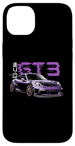 Hülle für iPhone 14 Plus Lila GT3 RS Tokyo Glitch Retro JDM Japanische Kunst Auto Tuning von TurboForge Co. - JDM Japanese Car Art