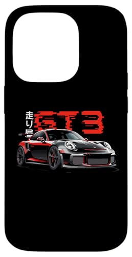 Hülle für iPhone 14 Pro Rotes GT3 RS Tokyo Glitch Retro JDM Japanisches Kunstauto Tuning von TurboForge Co. - JDM Japanese Car Art