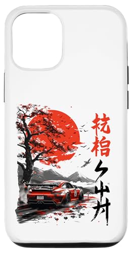 Hülle für iPhone 15 JDM Japan Red Sun GT3 RS Graphic Japanisches Kunst-Driftauto von TurboForge Co. - JDM Japanese Car Art