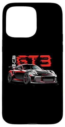 Hülle für iPhone 15 Pro Max Rotes GT3 RS Tokyo Glitch Retro JDM Japanisches Kunstauto Tuning von TurboForge Co. - JDM Japanese Car Art