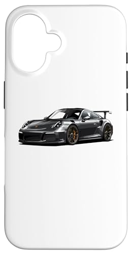 Hülle für iPhone 16 JDM Japan Seitenansicht Schwarz GT3 RS Grafik Japanisches Drift Car von TurboForge Co. - JDM Japanese Car Art