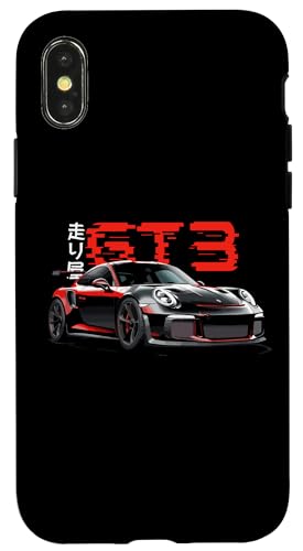 Hülle für iPhone X/XS Rotes GT3 RS Tokyo Glitch Retro JDM Japanisches Kunstauto Tuning von TurboForge Co. - JDM Japanese Car Art