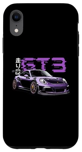Hülle für iPhone XR Lila GT3 RS Tokyo Glitch Retro JDM Japanische Kunst Auto Tuning von TurboForge Co. - JDM Japanese Car Art