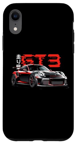 Hülle für iPhone XR Rotes GT3 RS Tokyo Glitch Retro JDM Japanisches Kunstauto Tuning von TurboForge Co. - JDM Japanese Car Art