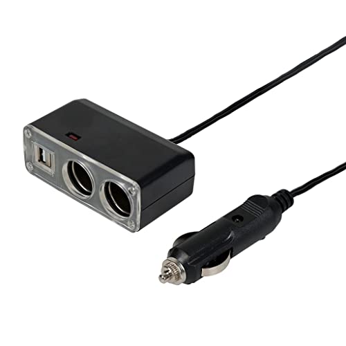 TURBOCAR - Kfz-Ladegerät – Mehrfachsteckdose für Zigarettenanzünder – mit Zwei USB-Ports und 2 12 V Ports + 2 USB-Ports 5 V 1000 mA – Länge: 1,25 m – ermöglicht das Aufladen mehrerer Geräte TURBOCAR - Kfz-Ladegerät – Mehrfachsteckdose für Zigarettenanzünder – mit Zwei USB-Ports und 2 12 V Ports + 2 USB-Ports 5 V 1000 mA – Länge: 1,25 m – ermöglicht das Aufladen mehrerer Geräte von Turbocar