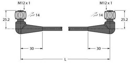Turck 100000212 Sensor-/Aktor-Steckverbinder, konfektioniert 40m Polzahl: 4 1St. von Turck
