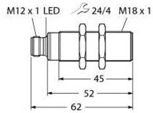 Turck 100002167 Ultraschall-Reflexionsschranke RU50L-S18-AP8X-H1141 PNP, Schließer 1St. von Turck