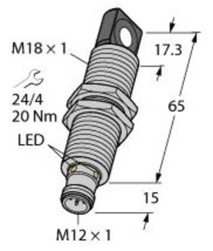 Turck 1610009 Ultraschall-Reflexionstaster RU40U-M18MS-UP8X2-H1151 PNP 1St. von Turck