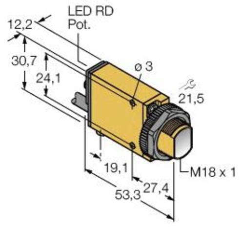 Turck 3030134 Reflexions-Lichtschranke SM312LVMHSQDP PNP, Schließer, NPN, Schließer 1St. von Turck