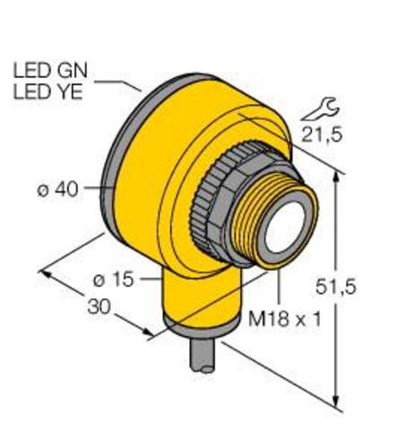 Turck 3040095 Ultraschall-Empfänger T18VN6UR W/30 NPN 1St. von Turck