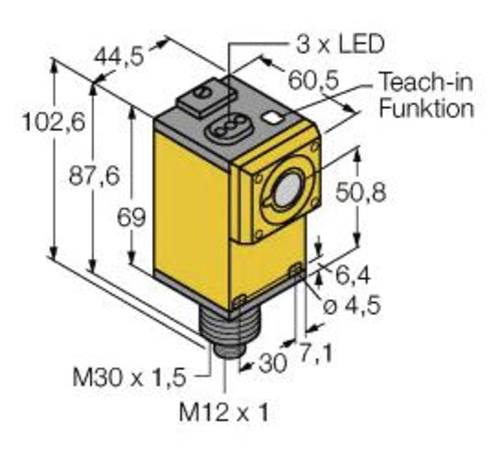 Turck 3044130 Ultraschall-Reflexionstaster Q45UBB63DAQ6 PNP, Schließer, NPN, Schließer 1St. von Turck