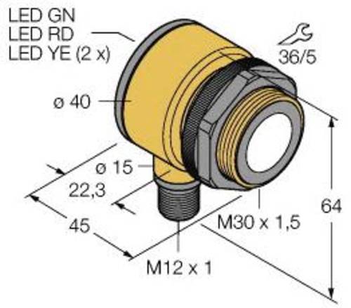 Turck 3055548 Ultraschall-Reflexionstaster T30UDNAQ NPN, Schließer 1St. von Turck