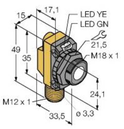 Turck 3073161 Ultraschall-Reflexionstaster QS18UNAEQ8 NPN, Schließer 1St. von Turck