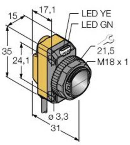Turck 3074167 QS186LE10 W/30 Lichtleitersensor 1 St. (Ø x H) 18mm x 35mm von Turck