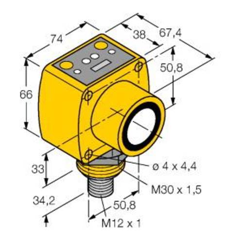 Turck 3077351 Ultraschall-Reflexionstaster QT50UDBQ6-CRFV PNP, Schließer 1St. von Turck