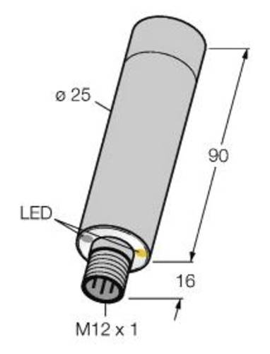 Turck 3079746 Ultraschall-Empfänger M25URBQ8 PNP, Schließer, NPN, Schließer 1St. von Turck