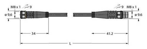 Turck 6625302 Sensor-/Aktor-Steckverbinder, konfektioniert 1m Polzahl: 3 1St. von Turck