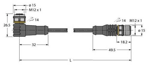 Turck 6625369 Sensor-/Aktor-Steckverbinder, konfektioniert 5m Polzahl: 12 1St. von Turck