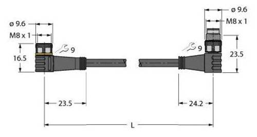 Turck 6626674 Sensor-/Aktor-Steckverbinder, konfektioniert 3m Polzahl: 4 1St. von Turck