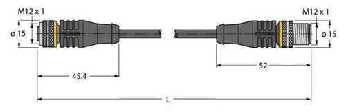 Turck 6626929 Sensor-/Aktor-Steckverbinder, konfektioniert 0.30m Polzahl: 12 1St. von Turck