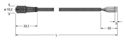 Turck 6627521 Sensor-/Aktor-Anschlussleitung 10m Polzahl: 4 1St. von Turck