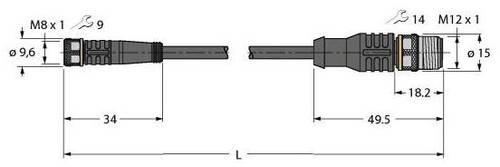 Turck 6628668 Sensor-/Aktor-Steckverbinder, konfektioniert 0.60m Polzahl: 4 1St. Turck 6628668 Sensor-/Aktor-Steckverbinder, konfektioniert 0.60m Polzahl: 4 1St. von Turck