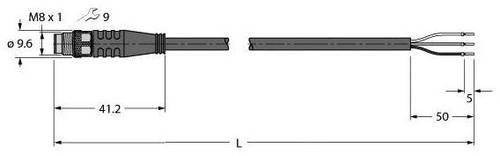 Turck 6630067 Sensor-/Aktor-Anschlussleitung 2m Polzahl: 3 1St. von Turck