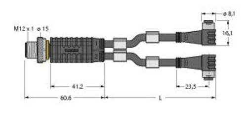 Turck 6630435 Sensor-/Aktor-Verteiler und Adapter 2m 1St. von Turck