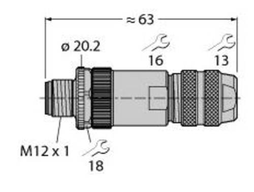 Turck 6930161 Sensor-/Aktor-Steckverbinder, unkonfektioniert 1St. von Turck