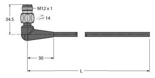 Turck 6934399 Sensor-/Aktor-Anschlussleitung 2m Polzahl: 3 1St. von Turck