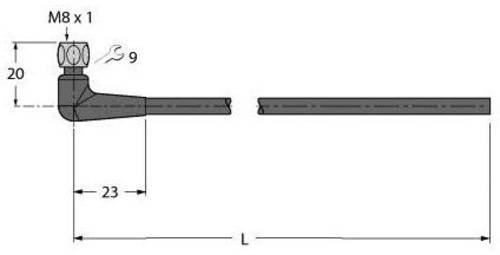 Turck 6934445 Sensor-/Aktor-Anschlussleitung 2m Polzahl: 3 1St. von Turck