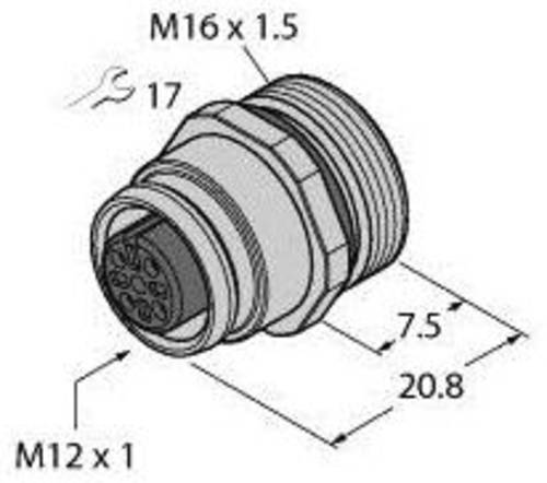 Turck 6934634 Sensor-/Aktor-Steckverbinder, unkonfektioniert Flanschbuchse 1St. von Turck
