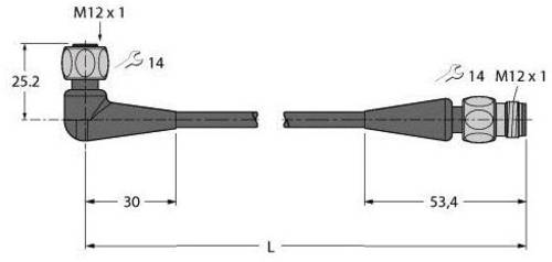 Turck 6935237 Sensor-/Aktor-Steckverbinder, konfektioniert 0.30m Polzahl: 3 1St. von Turck