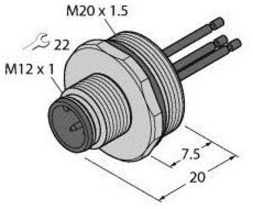 Turck 6935738 Sensor-/Aktor-Steckverbinder, unkonfektioniert Flanschstecker 10St. von Turck