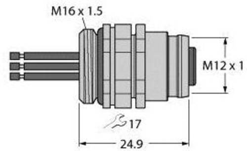 Turck 6935753 Sensor-/Aktor-Steckverbinder, unkonfektioniert Flanschbuchse 1St. von Turck