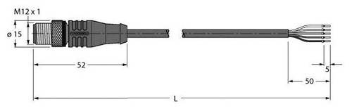 Turck 8039235 Sensor-/Aktor-Anschlussleitung 2m Polzahl: 5 1St. von Turck