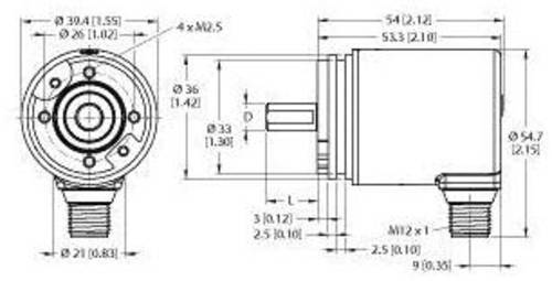 Turck Absolut Drehgeber 1 St. REM-101S6S-9D38B-H1151 Magnetisch von Turck