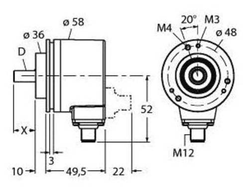 Turck Absolut Drehgeber 1 St. RM-28S10C-3C25B-H1181 von Turck