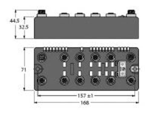 Turck BLCEN-8M12LT-4AI4AO-VI-4AI4AO-VI 6811455 Multiprotokoll Station 1St. von Turck