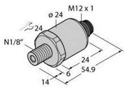 Turck Drucktransmitter 1 St. PT100PSIG-1014-I2-H1143 von Turck