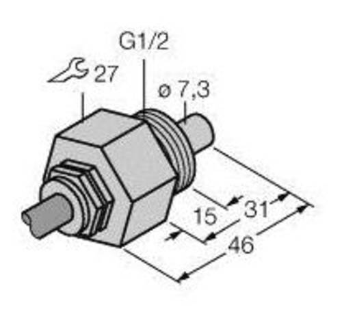 Turck Eintauchsensor FCS-G1/2HC22-NAEX/D100 5M 6870368 1St. von Turck