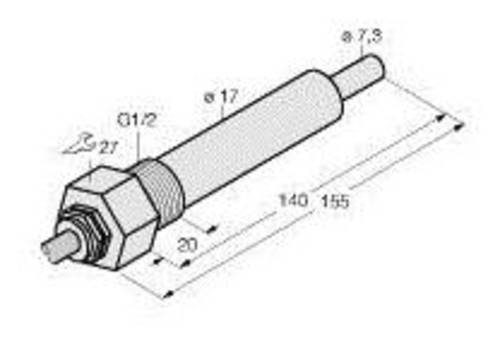 Turck Eintauchsensor FCS-G1/2HC4-NAEX0/L140/D024 5M 6870394 1St. von Turck