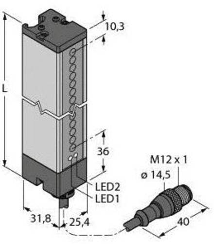 Turck Einweg-Lichtschranke LX33EQ Schutzfeldhöhe 838mm von Turck