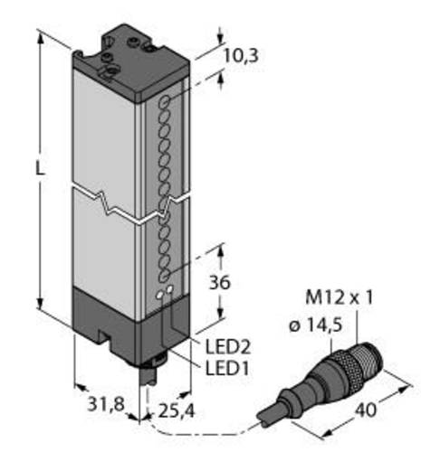 Turck Einweg-Lichtschranke LX33RQ Schutzfeldhöhe 838mm von Turck